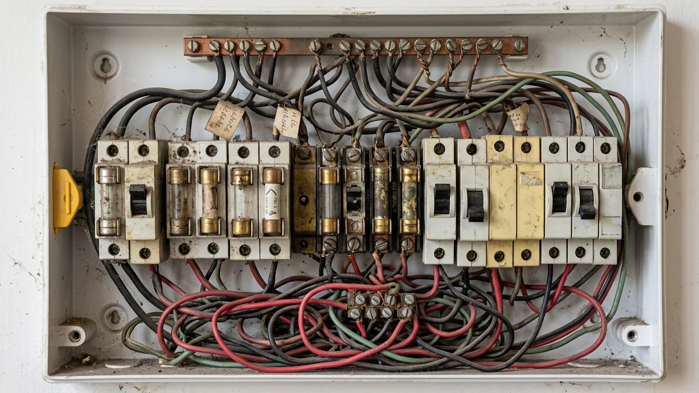 Installation de tableau électrique à Montpellier — avant (chantier 4)