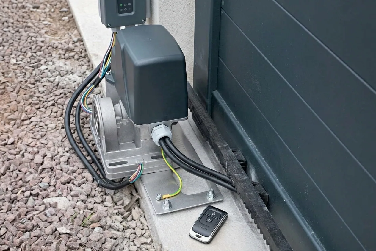 Motorisation portail, garage et volets à Montpellier — après (chantier 6)