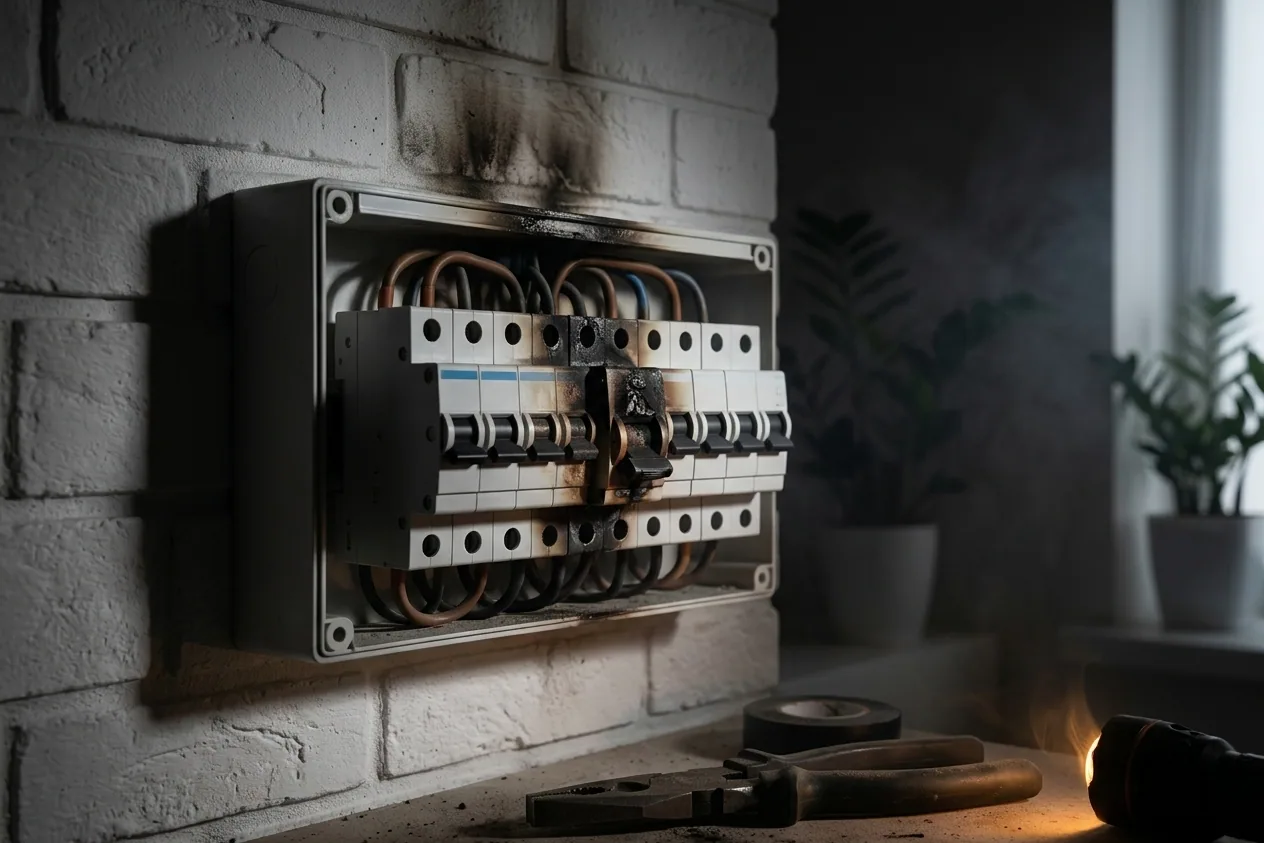 SOS électricien 24h/24 et 7j/7 à Montpellier — avant (chantier 7)